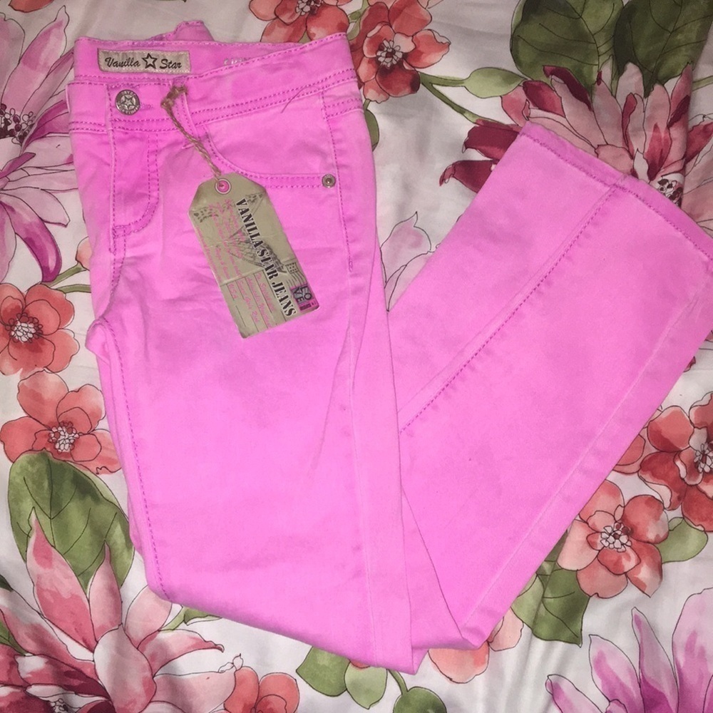 NWT Vanilla Star Pink pants‎ girls size 7